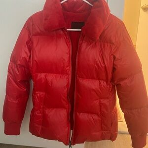 Vibrant Red Women's Puffer Jacket